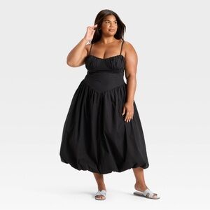 Target | Dresses | Nwt Womens Corset Bubble Midi Aline Dress Future  Collective Black 3x | Poshmark